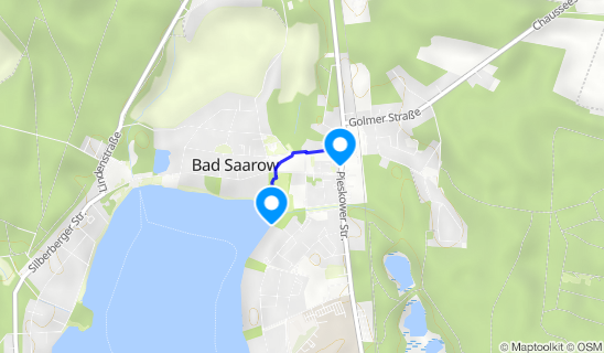 Kartenausschnitt Kurpark Bad Saarow